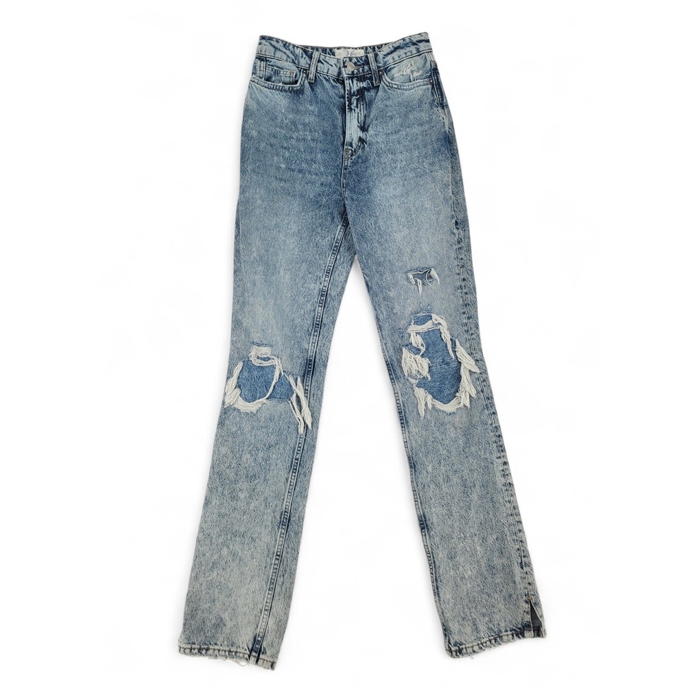 Free People We The Free My Own Lane Jeans 26 Distressed Y2K Grunge High Rise EUC